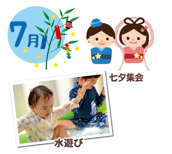 季節の年間行事 7月七夕、水遊び