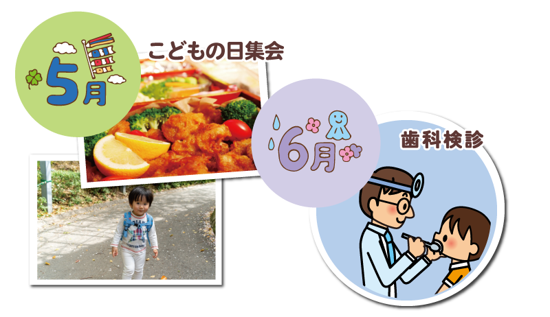 季節の年間行事 5月遠足/6月歯科健診